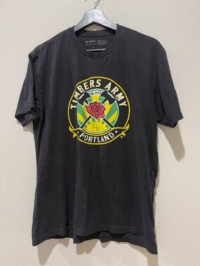 No Pity Black PTFC Portland Timbers Army Short Sleeve Graphic Tee Size L